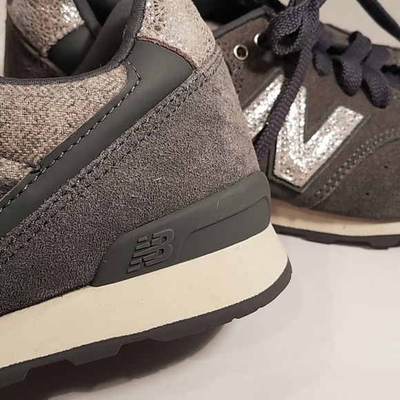 New Balance Shoes - New Balance 696 Gray Metallic Silver Running Shoes